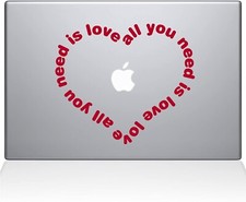 Decal Guru All You Need is Love Heart MacBook Decal Vinyl Sticker 11