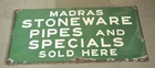 Vintage Stoneware Pies & Specials Ad Porcelain Enamel Signboard