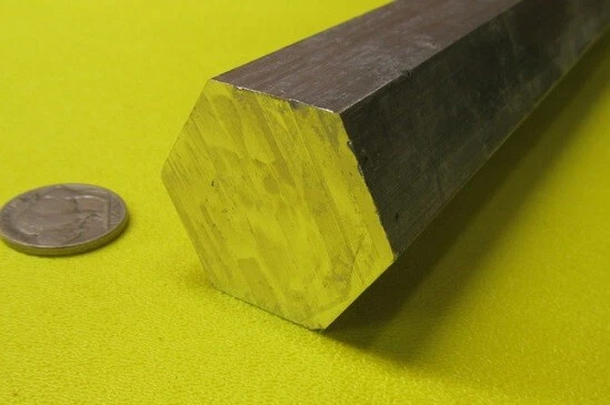 Barra hexagonal de aluminio 6061 1 1/4" (1,25") hexagonal x 3 pies de longitud Foto 3 de 4