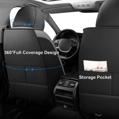 For Chevy Malibu Car Seat Covers Front Rear Seat Pu Leather Full Set With Pillow - Foto 5 di 7