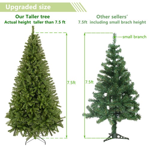7.5FT Christmas Tree Artificial PVC 1450 Branches Xmas Holiday Indoor Outdoor - Picture 5 of 14