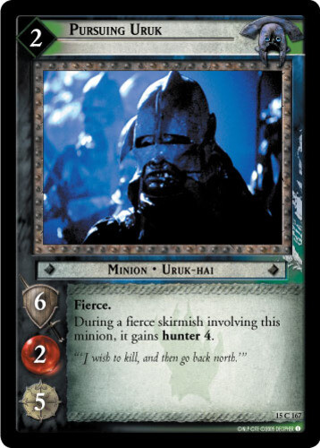LOTR: Pursuing Uruk [Ungraded] The Hunters Lord of the Rings TCG Decipher - Bild 1 von 1
