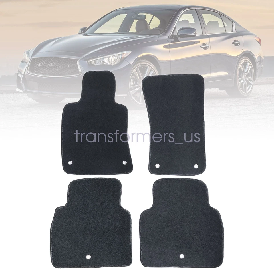 Alfombrillas de terciopelo de repuesto delanteras-traseras 2014-2024 para Infiniti Q50 4 puertas Foto 2 de 4