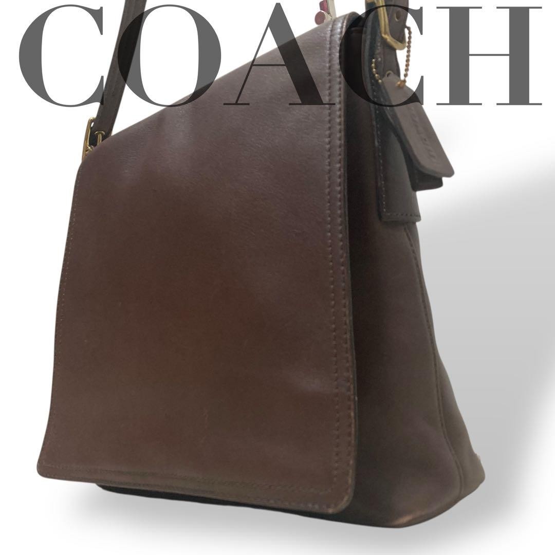 Coach Vintage Brown Leather Crossbody Shoulder Bag Authentic Excellent Condition