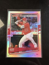 2020 Panini Donruss Mike Trout #129 Milestone Silver Holo Foil Stolen Base /200 
