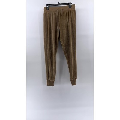 ROMA CONCEPTS By ROSEE Women's Brown Faux Suede Drawstring Sweatpants SZ L