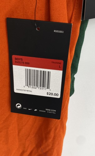 Nike Dri-Fit Boys Orange Yellow Green Activewear T-Shirt Size Large Lot Of 3 - Picture 11 of 12