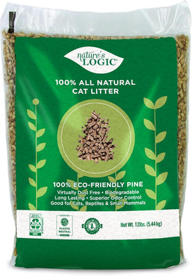 100% Natural Pine Pellet Cat Litter - 100% Ponderosa Pine, Dust-Free, Unscented,