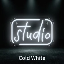 Studio Flex Neon Sign 22"x10" Light Man Display Vintage Open Studio Wall Decor