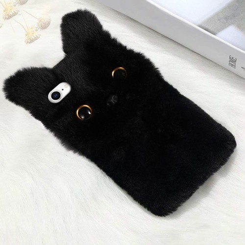 Fluffy Cat Phone Case Shockproof Drop Resistant Phone Cover Warm - 第 8/10 張圖片