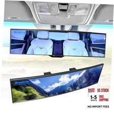 Broadway Panoramic Rear View Mirror Wide Angle Car Mirror Blind 10.63 IN Blue