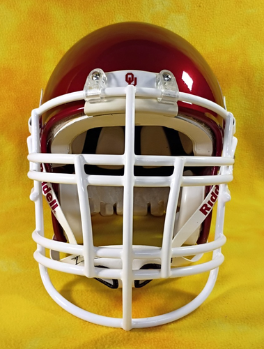 Throwback Oklahoma Sooners custom fullsize football helmet Schutt Air XL - Afbeelding 2 van 7