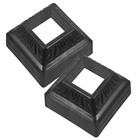 10 Stück geteilter Vinyl-Zaunpfostenrock, schwarz, PVC-Pfostenabdeckung,