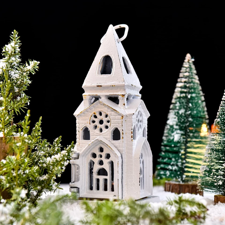 铸铁教堂灯烛台,复古哥特式主题,乡村金属 Ha... — 第 3/4 张图片