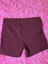 Chasse Girls Spandex Cheer Shorts Size Youth Small In Maroon