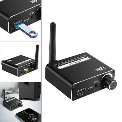 Bluetooth USB Disk Play AUX Koaxial Player Digital zu Analog Audio Converter