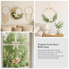 20" Gold Metal Rings for Crafts - 6 Pack Dream Catcher Hoops