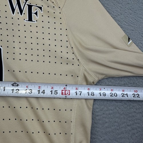 Wake Forest Jersey Womens Medium Gold Demon Deacon Sports Nike Polyester #19 ACC - Picture 9 of 13
