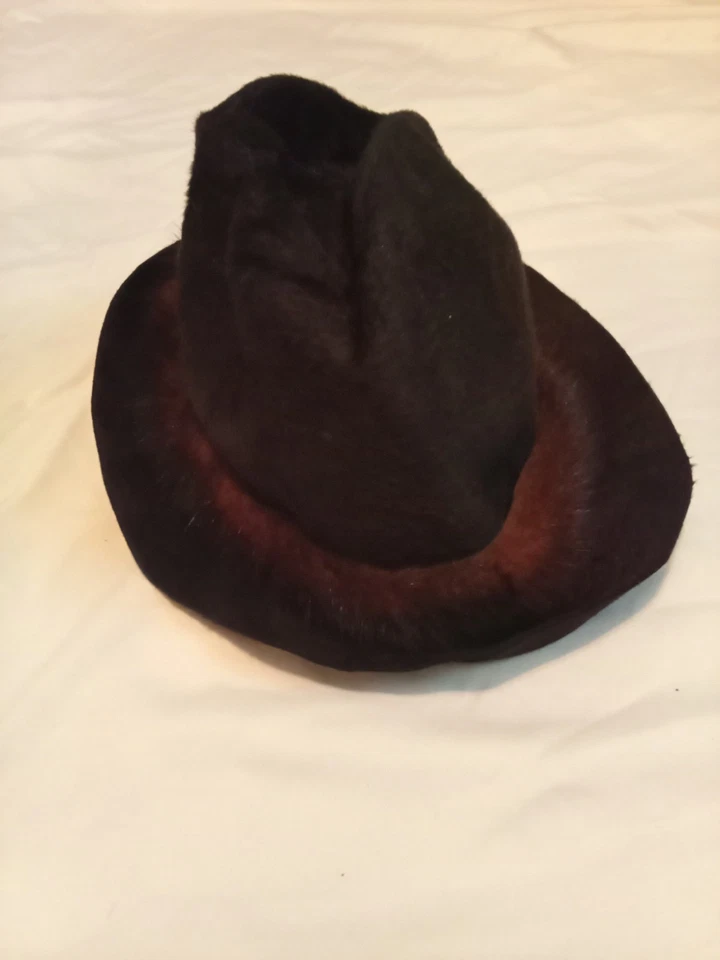 Sombrero De Colección Christian Dior Chapaeux París-Nueva York Visón Piel Negra Raro Delgado Foto 2 de 4