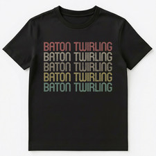 Retro Style Baton Twirling Unisex T-Shirt
