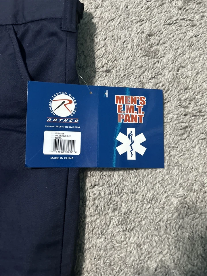 Rothco Combat Tested 7820 Medium Long EMS EMT Navy Blue Adjustable Work Pants - Image 2 of 4