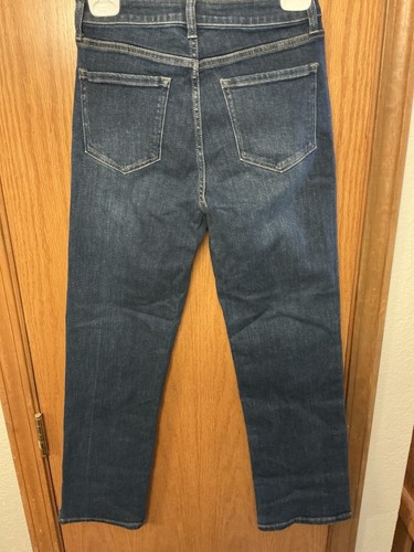 Quince Stretch High Rise Cropped Straight Jeans, Size 27/28 - Picture 2 of 7