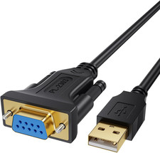 CableCreation USB to RS232 Serial Adapter with PL2303 Chipset, 6.6 FT USB 2.0 to