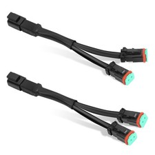 2PCS Wiring Harness Adapters Connectors for LED Light Bar Pod Fog Driving Lights
