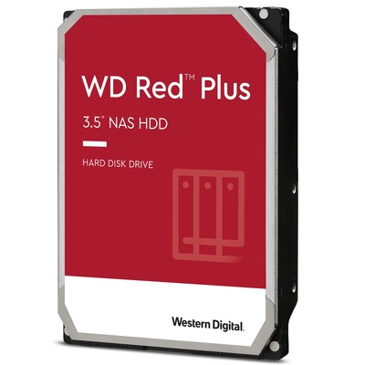 6TB WD Red Plus NAS Internal Hard Drive HDD - 5400 RPM, SATA 6 Gb/s, CMR, 256...