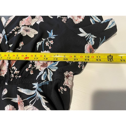 Abito Torrid nero floreale maniche svolazzanti scollo a V cravatta vita tg 3X floreale femminile - Foto 7 di 8
