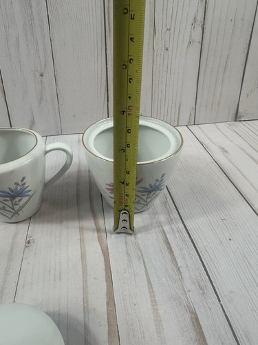 VTG Seltmann Weiden K. Bavaria Sugar Bowl & Creamer Set Floral Pattern Doris - Picture 7 of 10