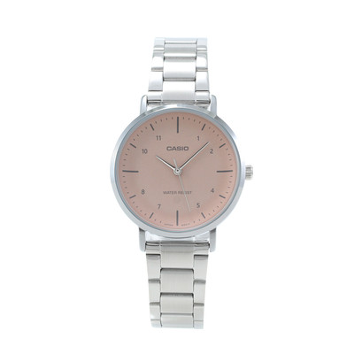 CASIO QUARTZ LTP-VT03D-4B LTP-VT03 LTP Quartz Analog Pink Silver