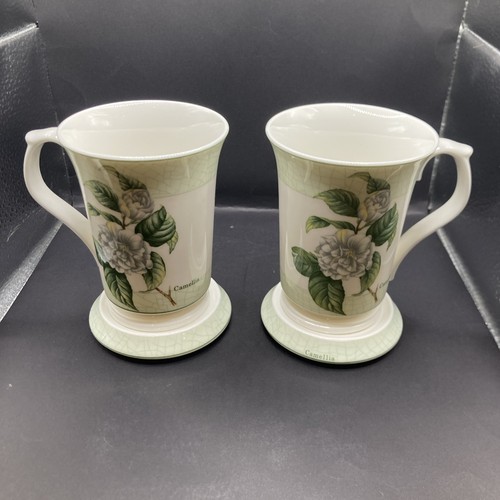 2 Hankook Super StrongCamellia Tea Cups #1420 Coffee Mugs With Covers/saucers PG - Picture 3 of 14