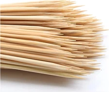 Paquete de 200 Brochetas de Bambu Natural de 15 Centimetros para Parrilla y Mas