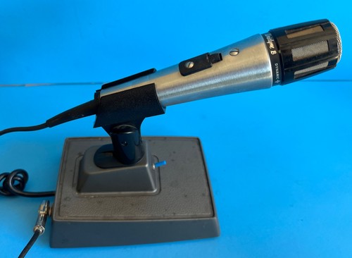 VinSHURE 515SB Unidyne B microphone With Stand Wired For Kenwood 4 Pin