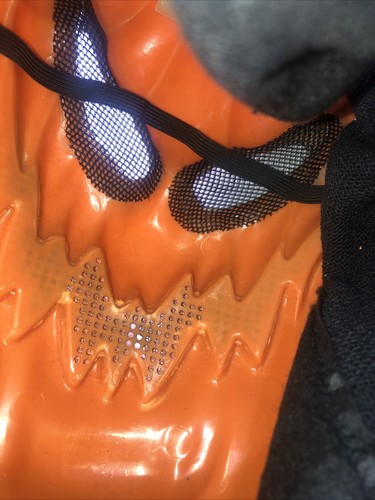 Halloween Mask Pumpkin Mask Orange And Black. Burlap Like Material - Picture 6 of 13