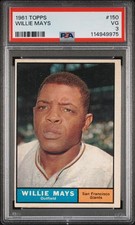 1961 TOPPS #150 WILLIE MAYS PSA 3