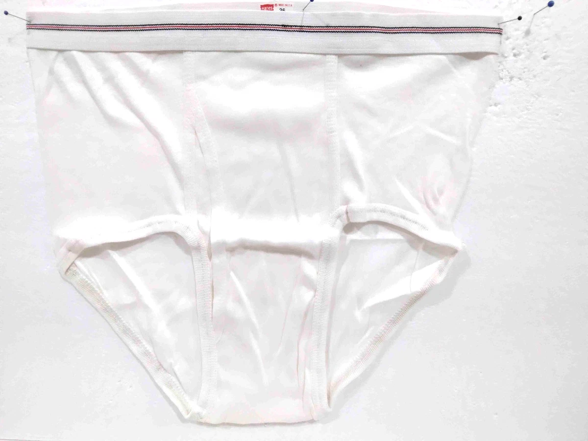 7 paia slip uomo Hanes vintage nuovi 2000 classico bianco 38