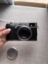 Fujifilm X100F Silver 24.3MP Digital Compact Cam Sleek Build High - Res Photo