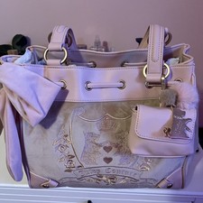 Juicy Couture Classic Scottie Dogs Tote Daydreamer In Cream/Pink