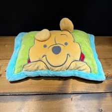 Disney Baby Winnie the Pooh Plush Decorative Nursery Pillow Blue Green