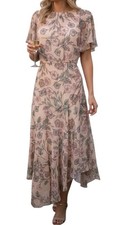 NWT ASTR The Label Sz XS Womens Pink Floral Fairy Asymmetric Coquette Boho Dress