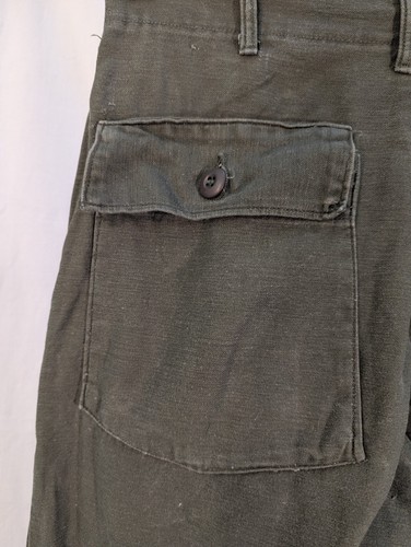 Vintage OG-107 US ARMY Cotton Sateen Utility Trousers Type 1 30 X 29 Trousers - Picture 3 of 7