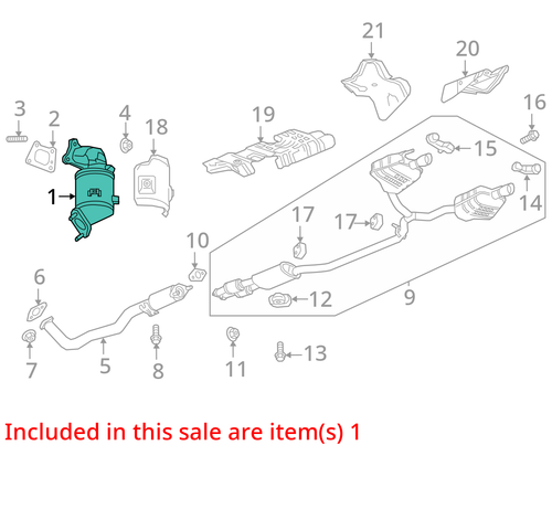 CHEVROLET BLAZER Catalytic Converter and Pipe 85132441 2019 2024 OEM - Picture 3 of 15