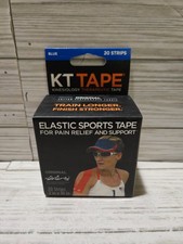 KT Tape Elastic Kinesiology Therapeutic Tape 20 Strips Blue 2" x 10"