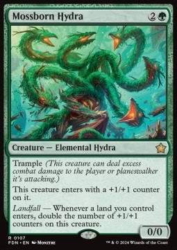 Magic/MTG Mossborn Hydra FDN-107 Rare Englisch NM
