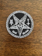 Pentagram Metal Messiahs Patch Baphomet Occult Church of Satan Punk Metal Black