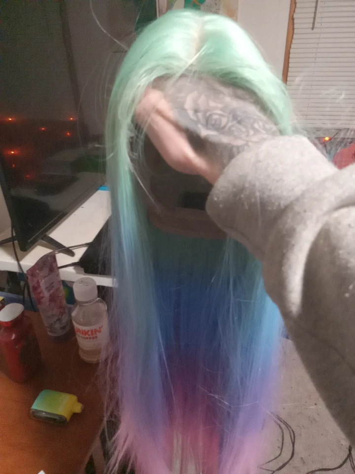 Peluca colorida mujer nueva Foto 4 de 4