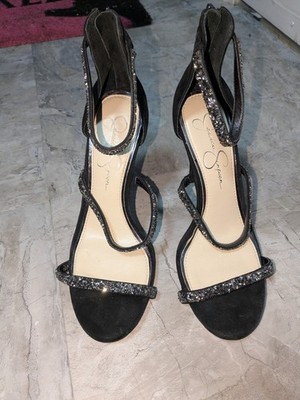 jessica simpson Black Rennia Heels 8.5