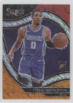 2020 Select Red White Orange Shimmer Prizm Tyrese Haliburton #289 Rookie RC 1e7g